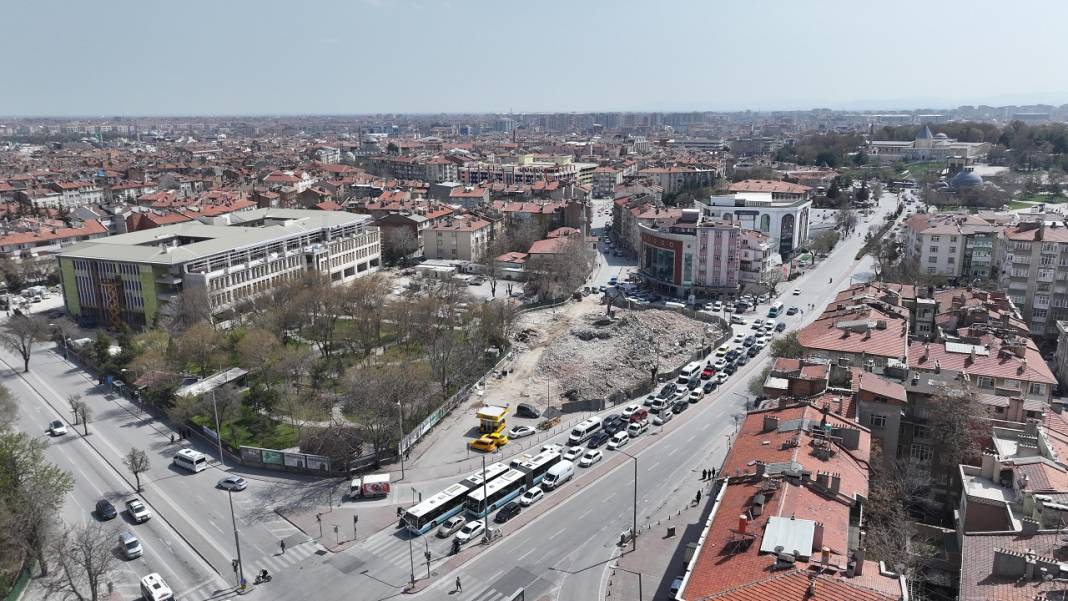 Konya'nın kalbindeki büyük dönüşümde yıkım tamamlandı! 7